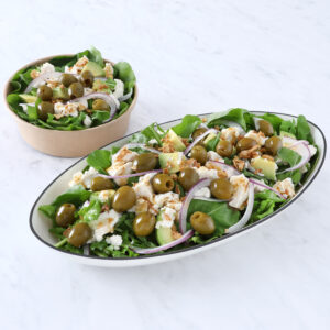 塩糀豆腐とオリーブの腸活サラダ